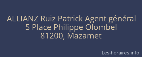 ALLIANZ Ruiz Patrick Agent général