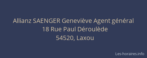 Allianz SAENGER Geneviève Agent général