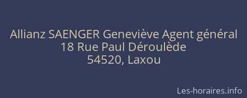 Allianz SAENGER Geneviève Agent général
