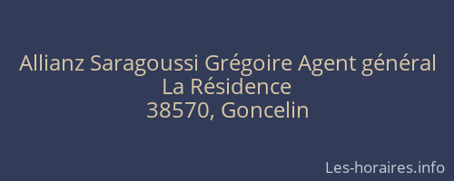 Allianz Saragoussi Grégoire Agent général