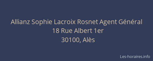 Allianz Sophie Lacroix Rosnet Agent Général