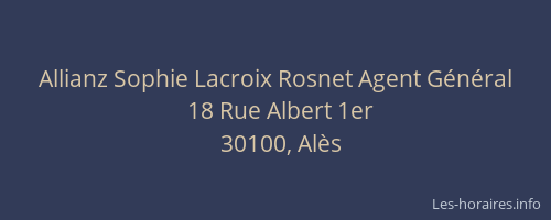 Allianz Sophie Lacroix Rosnet Agent G&eacute;n&eacute;ral