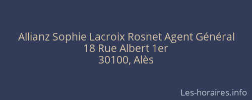 Allianz Sophie Lacroix Rosnet Agent Général