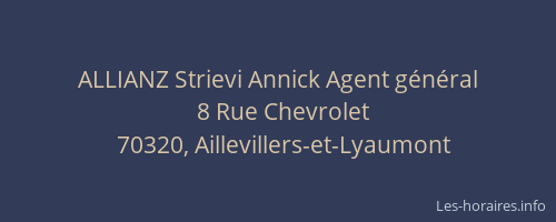 ALLIANZ Strievi Annick Agent g&eacute;n&eacute;ral