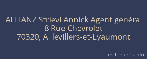 ALLIANZ Strievi Annick Agent général