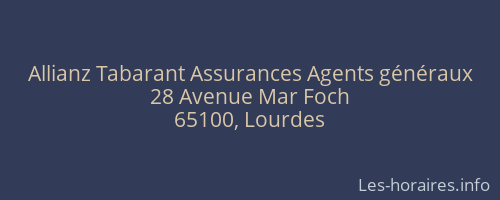 Allianz Tabarant Assurances Agents généraux