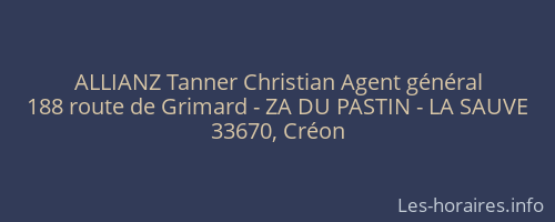 ALLIANZ Tanner Christian Agent général