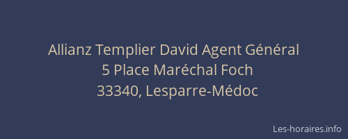Allianz Templier David Agent G&eacute;n&eacute;ral