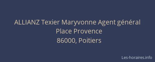 ALLIANZ Texier Maryvonne Agent général