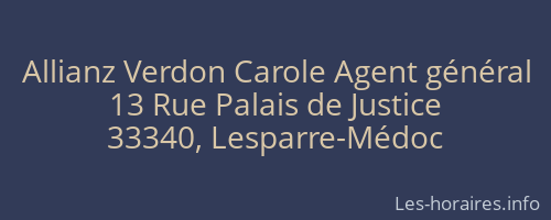 Allianz Verdon Carole Agent général