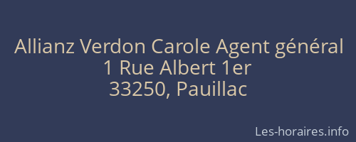 Allianz Verdon Carole Agent général