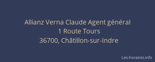 Allianz Verna Claude Agent g&eacute;n&eacute;ral