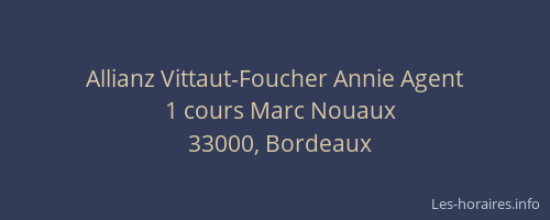 Allianz Vittaut-Foucher Annie Agent