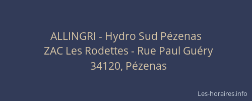 ALLINGRI - Hydro Sud Pézenas