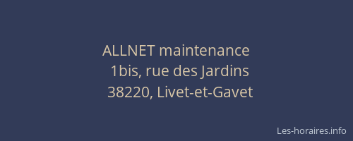 ALLNET maintenance