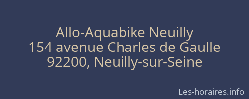 Allo-Aquabike Neuilly