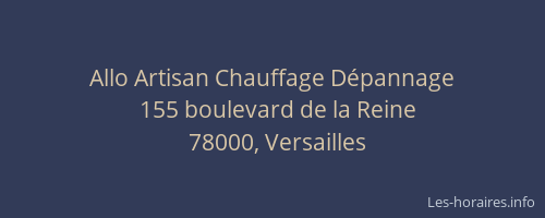 Allo Artisan Chauffage Dépannage