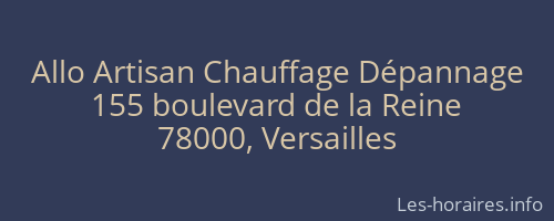 Allo Artisan Chauffage Dépannage