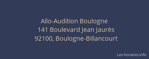 Allo-Audition Boulogne