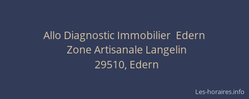 Allo Diagnostic Immobilier  Edern
