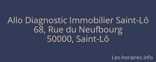 Allo Diagnostic Immobilier Saint-Lô