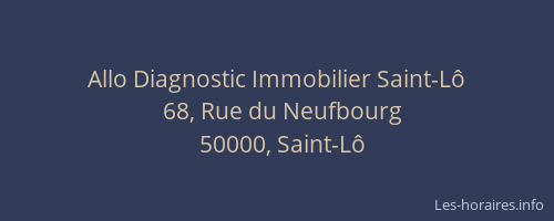 Allo Diagnostic Immobilier Saint-L&ocirc;