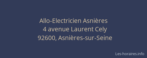 Allo-Electricien Asnières