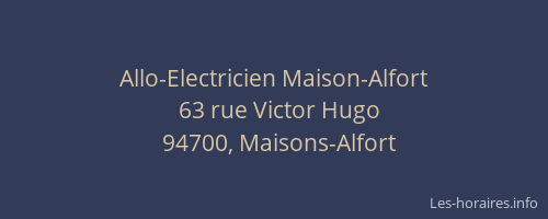 Allo-Electricien Maison-Alfort