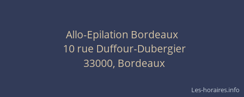 Allo-Epilation Bordeaux