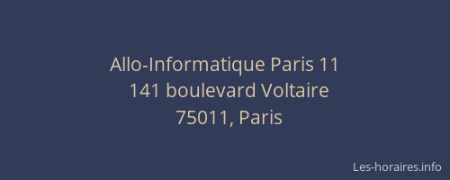 Allo-Informatique Paris 11