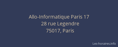 Allo-Informatique Paris 17