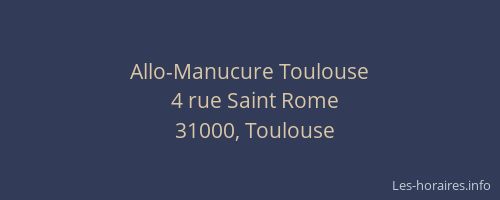 Allo-Manucure Toulouse