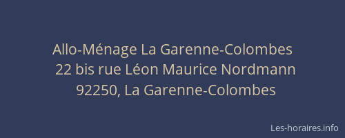 Allo-Ménage La Garenne-Colombes