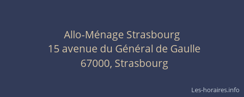 Allo-Ménage Strasbourg