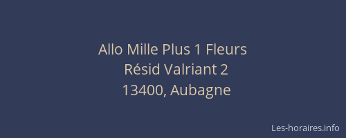 Allo Mille Plus 1 Fleurs