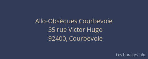 Allo-Obsèques Courbevoie