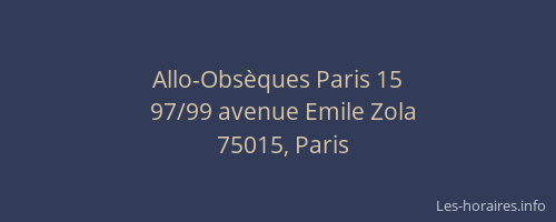 Allo-Obsèques Paris 15