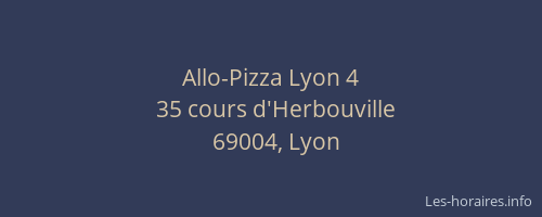 Allo-Pizza Lyon 4