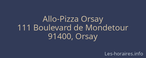 Allo-Pizza Orsay