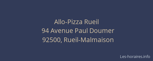 Allo-Pizza Rueil