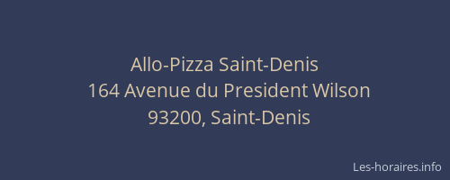 Allo-Pizza Saint-Denis