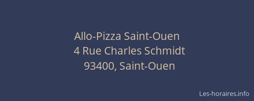 Allo-Pizza Saint-Ouen