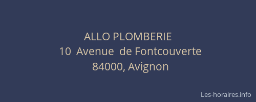 ALLO PLOMBERIE