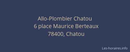 Allo-Plombier Chatou