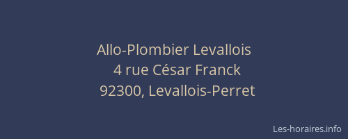 Allo-Plombier Levallois