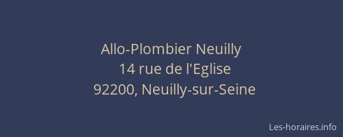Allo-Plombier Neuilly