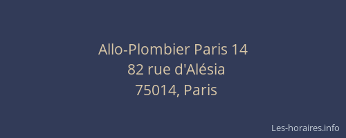 Allo-Plombier Paris 14