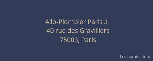 Allo-Plombier Paris 3