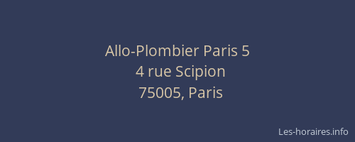 Allo-Plombier Paris 5