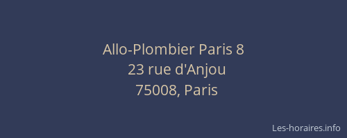 Allo-Plombier Paris 8